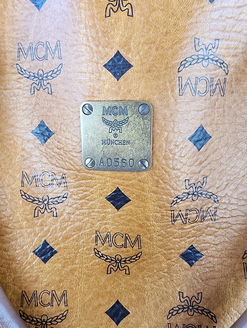 MCM Cognac Visetos Dome Satchel